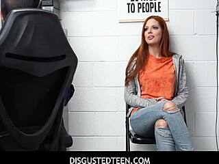 Hot Teen Shoplifter Scarlett Mae Caught Fucking Pervy Officer!