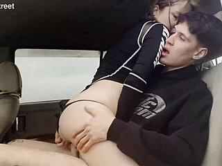 Ever wondered how this horny teen couple gets wild with rough fucking and cumshot in the car?