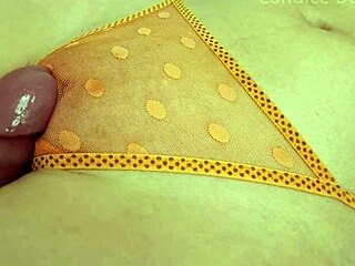 Why is this cute teen rubbing her tight panty pussy until creamy cum drips out?