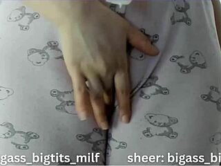 camel toe visible while wearing cozy pajama bottoms at home